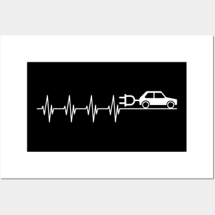 Electric Car Heartbeat w Posters and Art